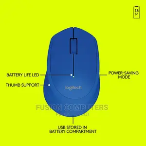 LOGITECH Wireless Mouse M280 Blue 2.4ghz