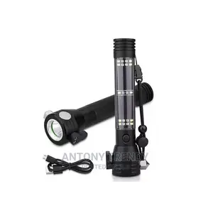 LED Multifunctional Solar Flashlight USB Rechargeable