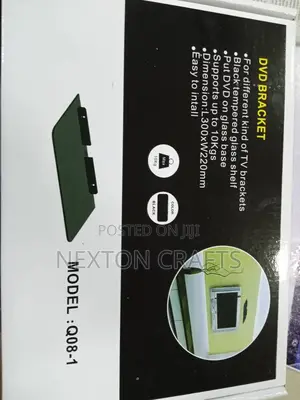Single Wall Mount Bracket Shelf for DVD VCR Player, TV Cable