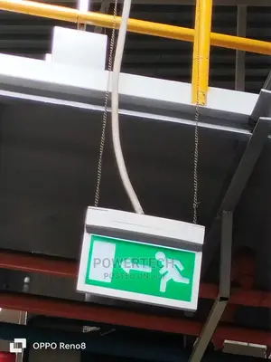 Fire Safety Exit Sign Warning Guidance Signage With Lights