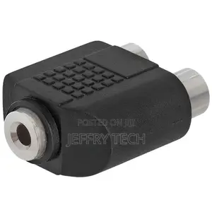 3.5mm Stereo Jack Female to 2 RCA Female Jack Y Splitter Aud