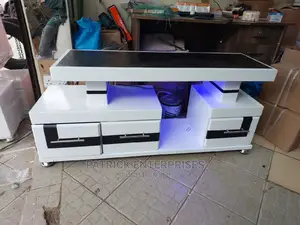 Morden Wooden TV Stand With LED Lights
