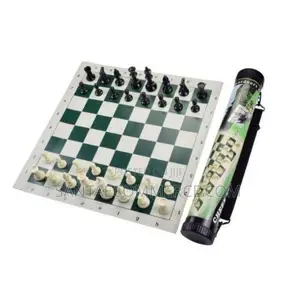 Tournament Chess Vinyl Board Game Set With Bag