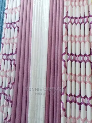 Purple and Cream Curtains Nice for Dining Rooms
