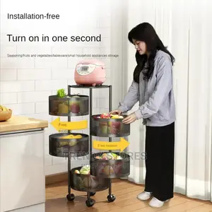 5 Layers Kitchen 360° Rotating Fruits/Vegetable Basket /Rack