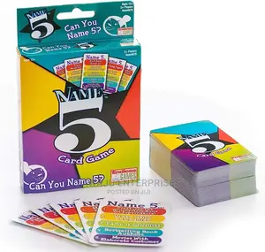 Name 5 Trivia Card Game - Players 2+