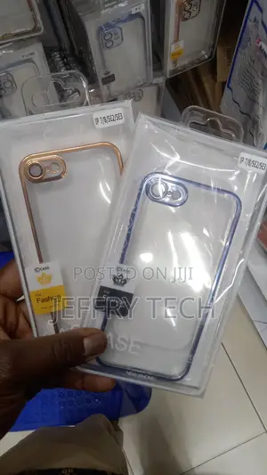 Back Cover for Apple iPhone 8/7 Gold Plating Transparent Ca