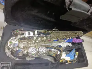 Silver Suzuki Alto Saxophone