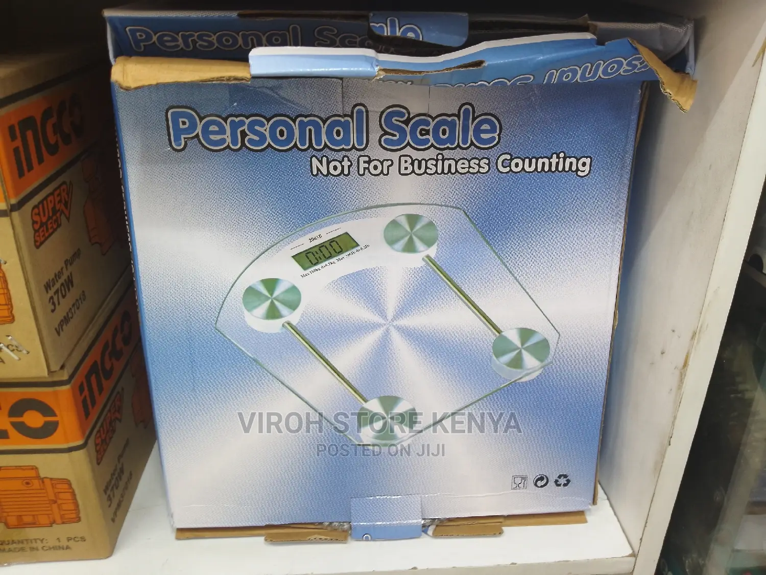 Personal Bathroom Scale Weighing Machine 180kgs Maximum