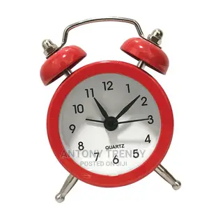 Generic 2x 40mm Mini Metal Alarm Clock Portable