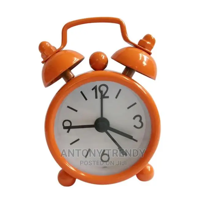 Double Bell Desk Table Digital Quartz Clock