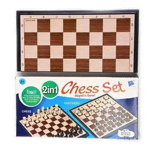2in1 Magnetic Chess Checkers Set-Helps in Kids Development