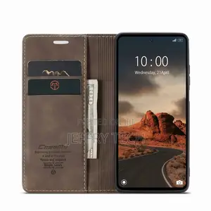 Leather Flip Case for Realme C55 Cover Wallet Card Slots Mag