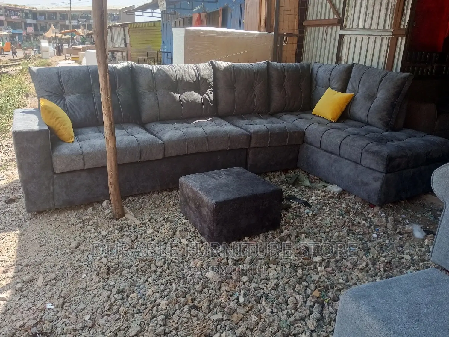 Coner Seat Sofa And A Table