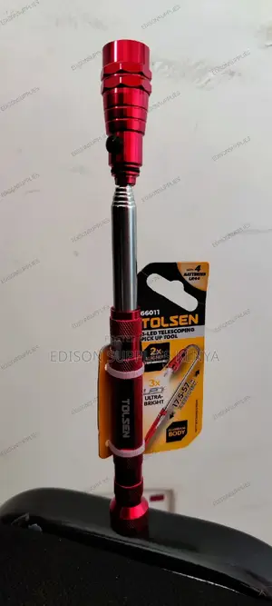 Tolsen Telescopic Pick Up Tool With 2 Magnet Ledtorch Light