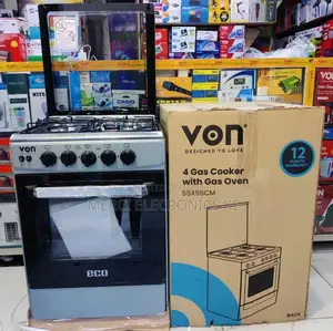 Von(VAC5F140PB) 4 Gas Cooker + Gas Oven -