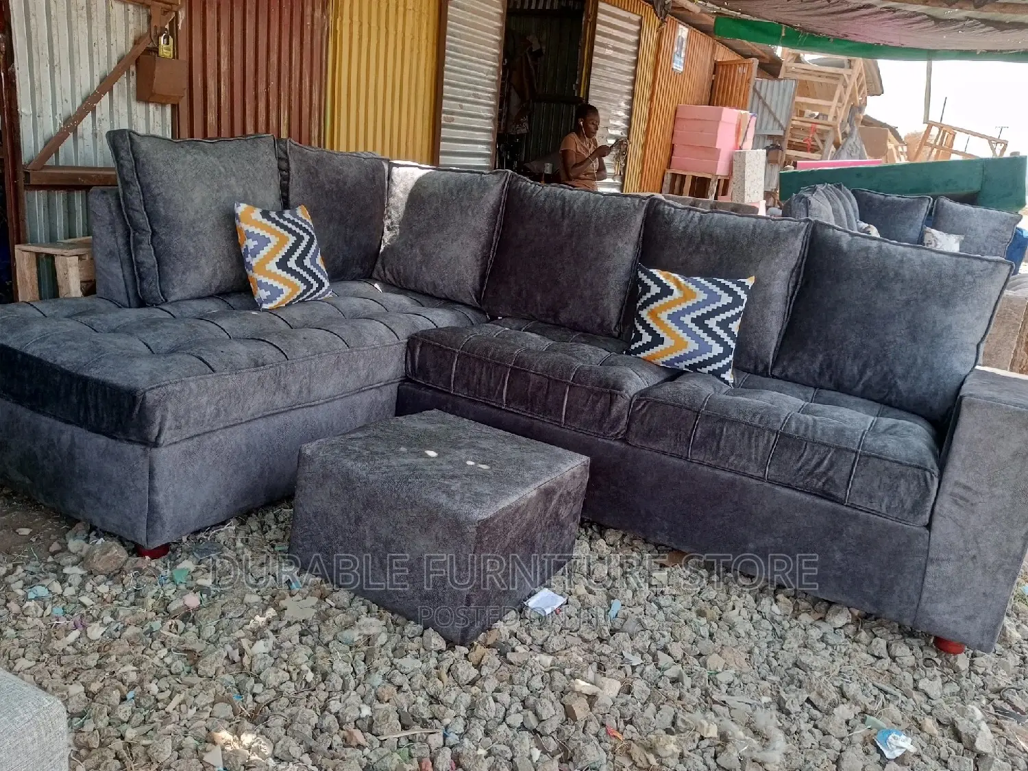 Comfortable 6 Seater L Seat Sofa