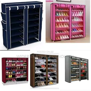 Double Shoe Rack With Canvas