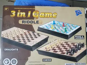 3 in 1 Board Games ,Chess,Draught and Snake and Ladder
