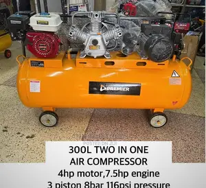 300ltrs 4hp Motor 7.5hp Petrol Electric Air Compressor