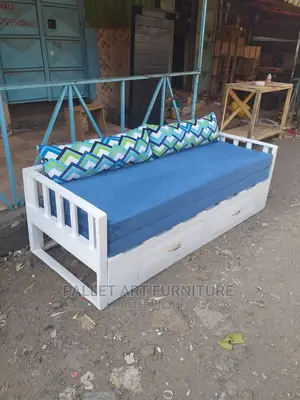 White Pallet Sofa Bed With Cushions