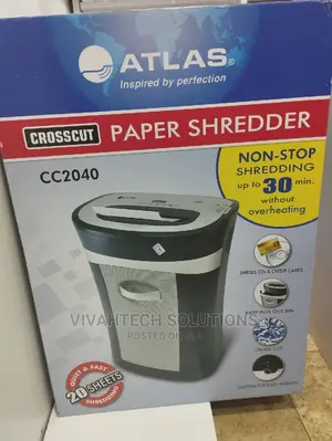 Atlas Cc2040 Shredder 20 Sheets 33 Litres Bin