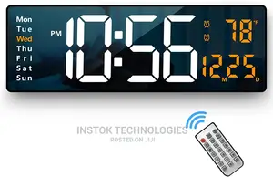 Digital Wall Clock Large Display, 16.2 Inch With Remote USB