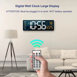 Digital Wall Clock Large Display, 16.2 Inch With Remote USB