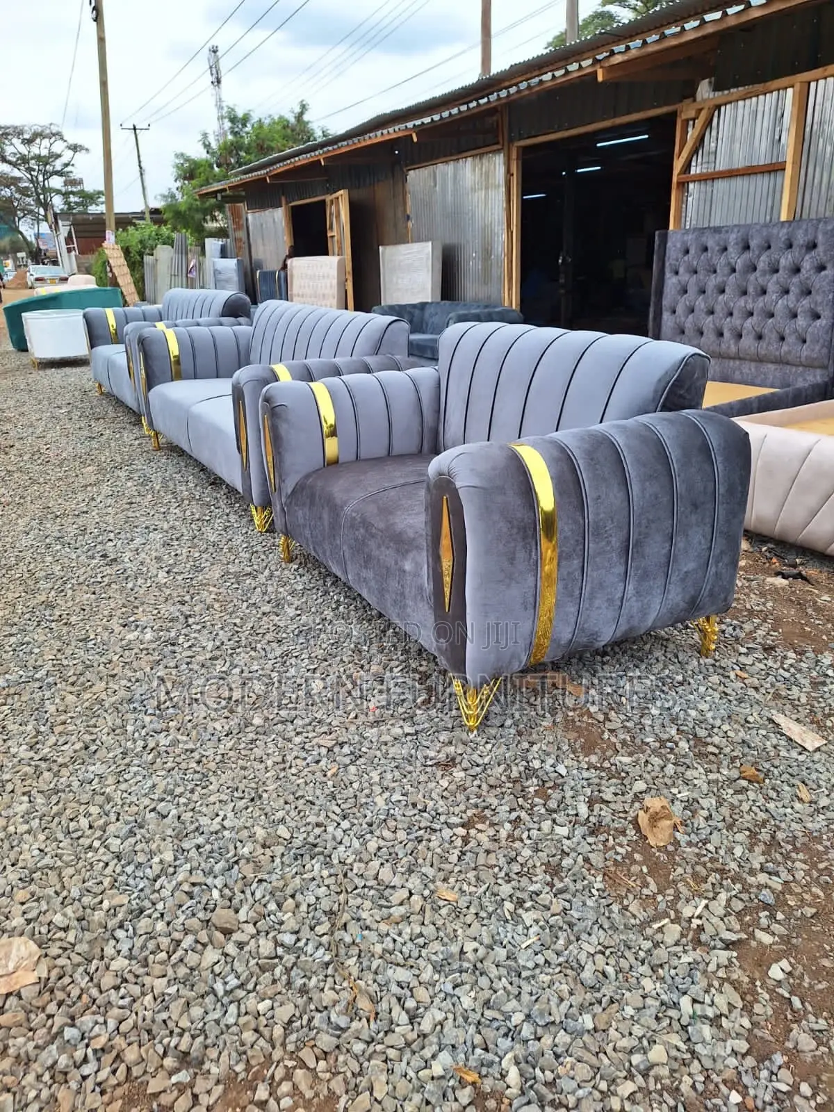 7 Seater Grey Sofa