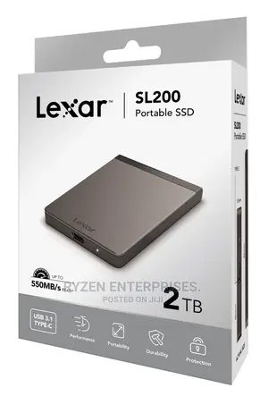 Lexar External Portable SSD 2TB, Up to 550mb/S