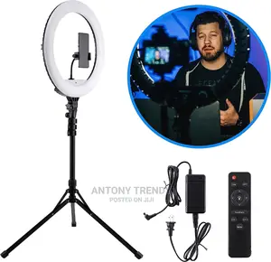 18"/45cm Outer 55w6700k Dimmable Led Light, Tripod Stand