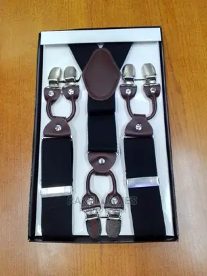 Black Double Clip Suspender