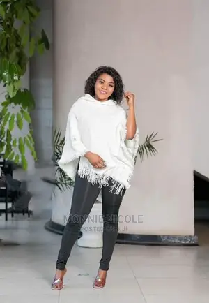 White Warm Poncho