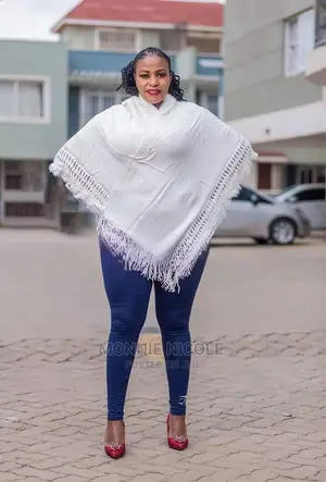 White Warm Poncho