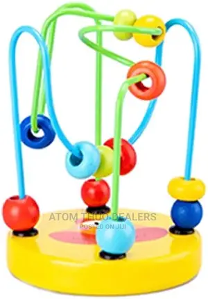 Kids Wooden Multi-Functional Funny Mini Round Beads Puzzle