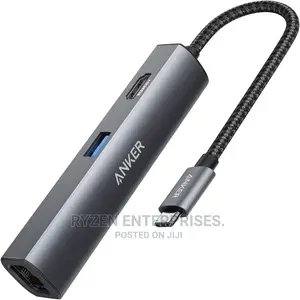 Anker Powerexpand+ 5-in-1 USB-C Ethernet Hub - Gray