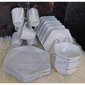 24pc Hexagon Dinner Set 