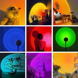 Star Sky Sunset Projector Lamp Rainbow Night Bar