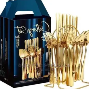 24pcs Golden Cutlery Set