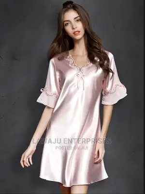 Satin Ladies Women Night Dress Silk Lingerie