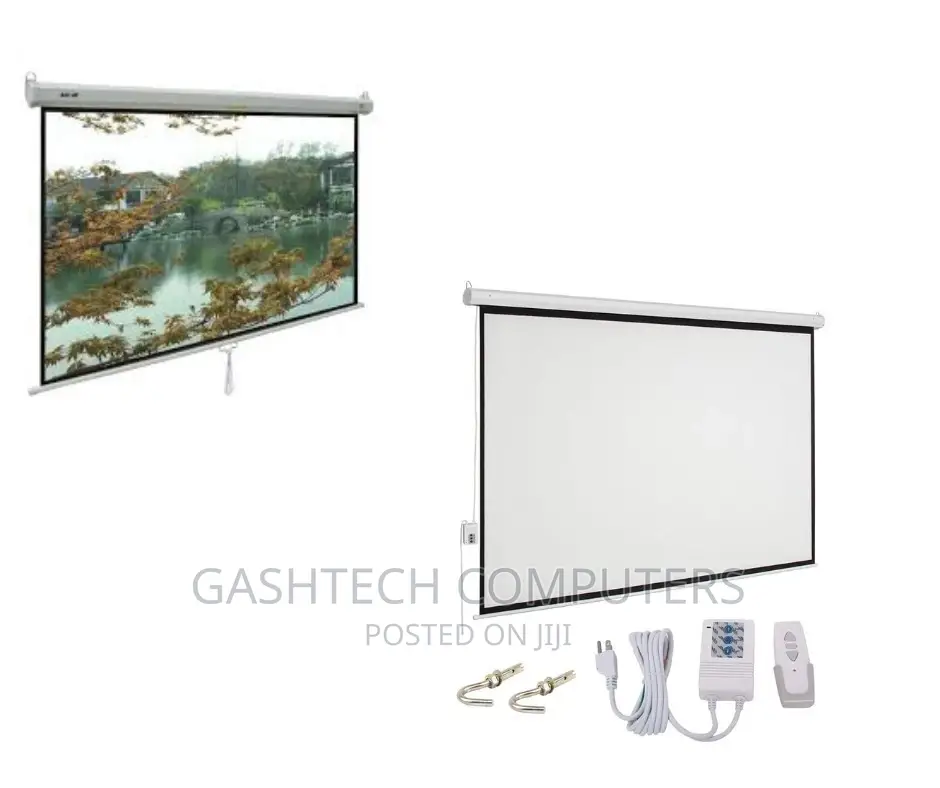 300 X 300 Auto Electric Projector Screen Techcom