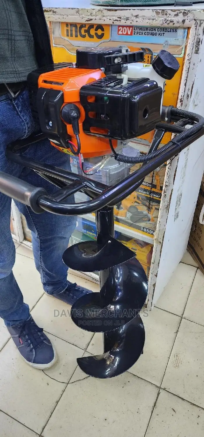 GASOLINE Earth AUGER 3 Bits Machine With 52cc