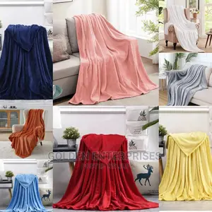 Plain Coral Fleece Throw Blanket