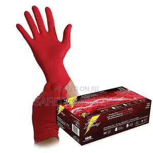 Nitrile Red Gloves:;Disposable Red Nitrile Gloves