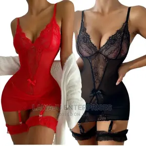 Ladies Lingerie Body Suit With Thigh Band Belts