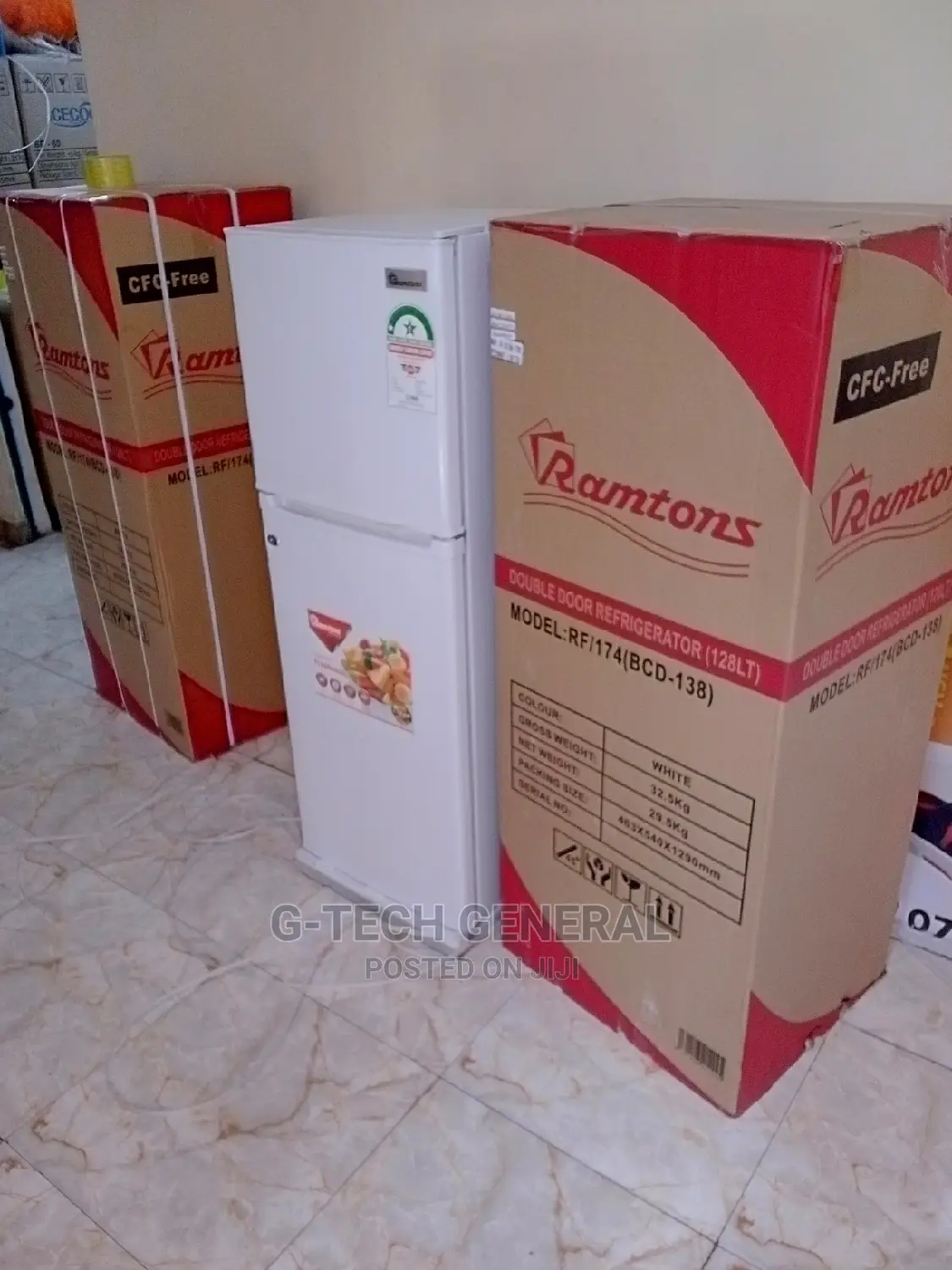 Ramtons RF/174 Double Door 128l Refrigerator