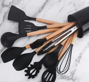 Black Silicone Spoons