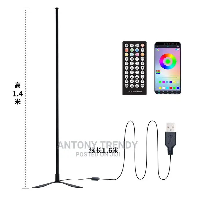 RGB Led Corner Floor Lamp