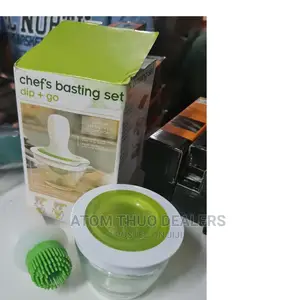 New Chefs Basting Silicon Brush With Glass Bowl  
