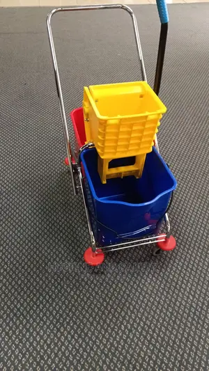 Double Cleaning Mop Trolley